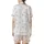 Women's Delicate Muted Floral Sprigs Pattern Silky Short Sleeve Long Pants Pajamas Set Satin Short-Sleeve Pajamas Set - 3