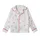 Women's Delicate Muted Floral Sprigs Pattern Silky Short Sleeve Long Pants Pajamas Set Kid Satin Pajamas Set - 2