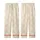 Spring Lounge V-Neck Ribbed Set: Subtle Beige Geometric Grid Pattern - Straight Leg Pajamas Kid Satin Pajamas Set - 3
