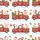 Farm Lover Christmas Sleep Set: Watercolor Santa Farm Animals & Vintage Red Trucks Kid Satin Pajamas Set - 4