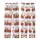 Farm Lover Christmas Sleep Set: Watercolor Santa Farm Animals & Vintage Red Trucks Kid Satin Pajamas Set - 3