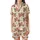 Women's Mooey Christmas Pajamas: Faux Yarn Highland Cow & Pink Truck Sleep Set Satin Short-Sleeve Pajamas Set - 2