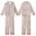 Sewing Enthusiast's Blush Pink Pastel Vintage Sewing Machine Tailoring Tools Kid Satin Pajamas Set - 1