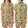 Women's Vintage Boho 60s 70s Sunflower Daisy Honeybee Meadow Silky Satin Short-Sleeve Pajamas Set - 1