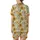 Women's Vintage Boho 60s 70s Sunflower Daisy Honeybee Meadow Silky Satin Short-Sleeve Pajamas Set - 3