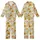 Women's Vintage Boho 60s 70s Sunflower Daisy Honeybee Meadow Silky Kid Satin Pajamas Set - 1