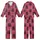 Women's Deep Maroon & Pink Geometric Plaid Satin Short-Sleeve Sleep Set Kid Satin Pajamas Set - 1