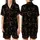 Scorpio Woman's Satin Two-Piece Sleep Set: Gold Celestial Scorpion & Constellation Design Satin Short-Sleeve Pajamas Set - 1