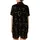 Scorpio Woman's Satin Two-Piece Sleep Set: Gold Celestial Scorpion & Constellation Design Satin Short-Sleeve Pajamas Set - 3