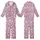 Dog Lover Mom's Scarlet Red Indigo Blue Watercolor Paw Print All-Over Satin Short-Sleeve Pajamas Set Kid Satin Pajamas Set - 1
