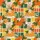 Women's Illustrative Hand-Drawn Orange Fruit & Tropical Botanical Geometric Satin Short-Sleeve Pajamas Set - 4