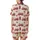 Whimsical Vintage Red Fire Truck Hydrant Watercolor Bows Wearable Item Satin Short-Sleeve Pajamas Set - 3