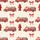Whimsical Vintage Red Fire Truck Hydrant Watercolor Bows Wearable Item Satin Short-Sleeve Pajamas Set - 4