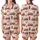 Whimsical Vintage Red Fire Truck Hydrant Watercolor Bows Wearable Item Satin Short-Sleeve Pajamas Set - 1
