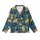 Women's Golden Sea Turtle Starfish Navy Aqua Teal Ornate Marine Foliage Design Kid Satin Pajamas Set - 2