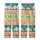 Bohemian Tropical Oasis: Vibrant Teal Coral Palm Tree & Exotic Bird Foliage Kid Satin Pajamas Set - 3