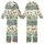Otter Lover's Whimsical Ocean Otters Scene: Cream, Seafoam & Teal Wearable Design Kid Satin Pajamas Set - 1