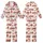 Whimsical Vintage Red Fire Truck Hydrant Watercolor Bows Wearable Item Kid Satin Pajamas Set - 1