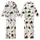 Music Lover's Whimsical Black Grand Piano Brown Violin Teal Harp Musical Notes Design Kid Satin Pajamas Set - 1