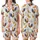 Countryside Living Rooster & Hen Watercolor Pattern: Vibrant Woven Cages Design - Loungewear Item Satin Short-Sleeve Pajamas Set - 1
