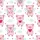 Whimsical Dreamer's Pastel Piglets Flying, Donut Munching, Sleeping & Heart Pattern Fashion Garment Kid Satin Pajamas Set - 4