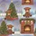 Festive Animal Lovers' Whimsical Highland Cow Christmas Tree Fireplace Scene, Plaid Pajamas, Red Green Snowfall Satin Short-Sleeve Pajamas Set - 4