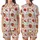 Baseball Fan Hand-Painted Watercolor Game Day Pattern: Gloves, Bats, Helmets, Trophies, Popcorn & Hotdogs Design Satin Short-Sleeve Pajamas Set - 1