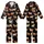 Highland Cow Christmas: Shaggy Watercolor Cows, Multi-Color Lights, Black Background - Festive Wearable Kid Satin Pajamas Set - 1