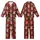 Festive Highland Cow Lovers: Buffalo Plaid Winter Scene with Santa Hats & Holly Holiday Fabric Print Kid Satin Pajamas Set - QuwkOdzPMl