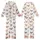 Women's Charming Watercolor Cow Heads, Tan Bows & Burnt Orange Plus Signs Seamless Rustic Kid Satin Pajamas Set - 1