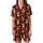 Festive Highland Cow Lovers: Buffalo Plaid Winter Scene with Santa Hats & Holly Holiday Fabric Print Satin Short-Sleeve Pajamas Set - fXdtTPGPEU