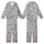 Highland Calf Lovers' Black & White Fluffy Calves All-Over Pattern - Serene Line Art Wearable Kid Satin Pajamas Set - 1