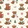 Highland Cow Lover's Cozy Winter Pattern: Whimsical Cows, Snowmen & Gingerbread Fun Kid Satin Pajamas Set - 4