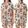 Whimsical Highland Cow Christmas Design: Festive Santa Hats, Bells & Snowflakes Satin Short-Sleeve Pajamas Set - S-BoqIlEs2