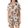Whimsical Highland Cow Christmas Design: Festive Santa Hats, Bells & Snowflakes Satin Short-Sleeve Pajamas Set - wnjamp6iL0