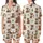 Highland Cow Lover's Cozy Winter Pattern: Whimsical Cows, Snowmen & Gingerbread Fun Satin Short-Sleeve Pajamas Set - 1