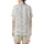 Cozy Aesthetic: Baby Blue Rabbit Cable Knit & Polka Dot Design Satin Short-Sleeve Pajamas Set - 3