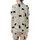 Feline Fanatics Whimsical Black Striped Silhouette Cats Cream Background Everyday Wear Satin Short-Sleeve Pajamas Set - _TA7IhmJ0J
