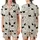Feline Fanatics Whimsical Black Striped Silhouette Cats Cream Background Everyday Wear Satin Short-Sleeve Pajamas Set - ssVqGNouwP