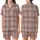 Romantic Rose Plaid: Soft Muted Pink Plaid Pattern with Subtle Cream Hearts - All-Over Print Design Satin Short-Sleeve Pajamas Set - 1