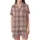 Romantic Rose Plaid: Soft Muted Pink Plaid Pattern with Subtle Cream Hearts - All-Over Print Design Satin Short-Sleeve Pajamas Set - 2