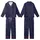 Stargazer's: Scattered White Celestial Pattern Deep Midnight Blue Wearable Kid Satin Pajamas Set - 1