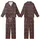 Nature-Inspired Rose Pink Fawn Berry Scatter on Deep Chocolate Brown Custom Print Kid Satin Pajamas Set - 1