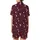Romantic Hearts: Deep Maroon White Hand-Sketched Hearts & Eternal Love Script Scattered Design Satin Short-Sleeve Pajamas Set - MOv2iDip05