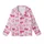 Women's Charming Fuchsia Rose Pink Bows & Ribbons Garment - Pale Pink, Striped & Solid Kid Satin Pajamas Set - 2