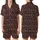 Nature-Inspired Rose Pink Fawn Berry Scatter on Deep Chocolate Brown Custom Print Satin Short-Sleeve Pajamas Set - 1