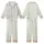 Nature Lover's Flowing Botanical Design – Hand-Drawn Wildflowers & Leafy Branches on Off-White Kid Satin Pajamas Set - gswWIh97Ex