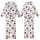 Martini Enthusiast: Elegant Watercolor Reddish-Brown Martini Glass with Dark Coffee Beans & Light Blue Ribbon Pattern Kid Satin Pajamas Set - 1