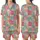 Nostalgic Dreamer's: Pastel Patchwork Wildflower Paisley Design - Unique All-Over Print Satin Short-Sleeve Pajamas Set - VHi6HiojhO