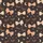 Sweet Dreams Lover's Whimsical Peach Beige Bow, Good Night, Star & Moon Pattern on Charcoal Loungewear Satin Short-Sleeve Pajamas Set - 4
